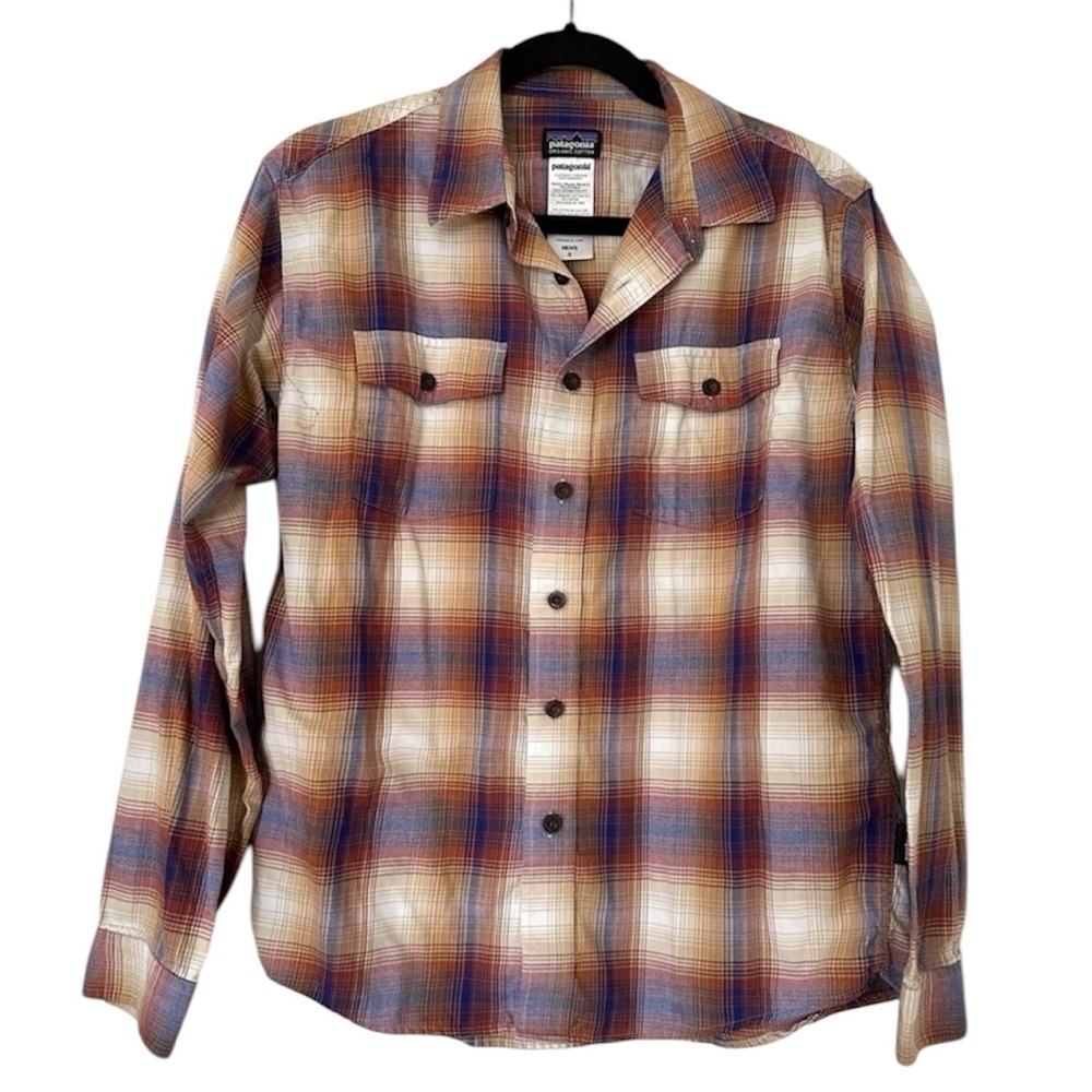 Patagonia Men’s Buckshot Plaid Button Down Shirt Small Organic Cotton - Picture 6 of 6
